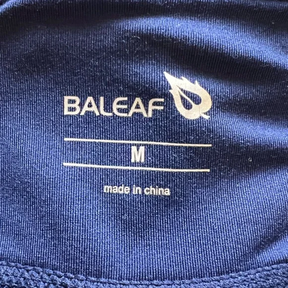 Baleaf Deep Blue High Rise Leggings, Wide Waistband, 5 Pockets, Doesn’t Ride Up - Picture 8 of 9